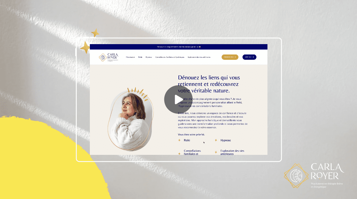 Réalisation Site Web et Branding Carla Royer